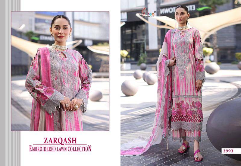 Shree fabs zarqash embrodered lawn Salwar Kameez manufacturers in Ahmedabad